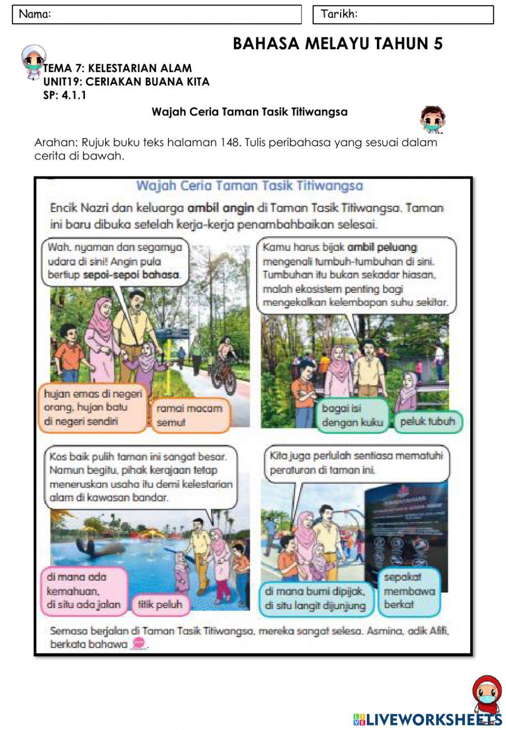 Wajah Ceria Taman Tasik Titiwangsa