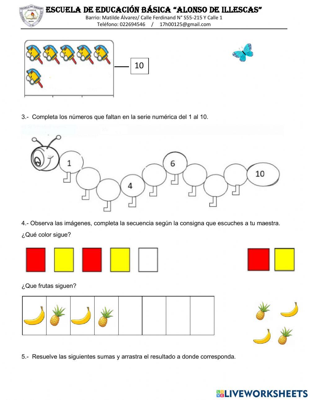 Evaluación matemáticas