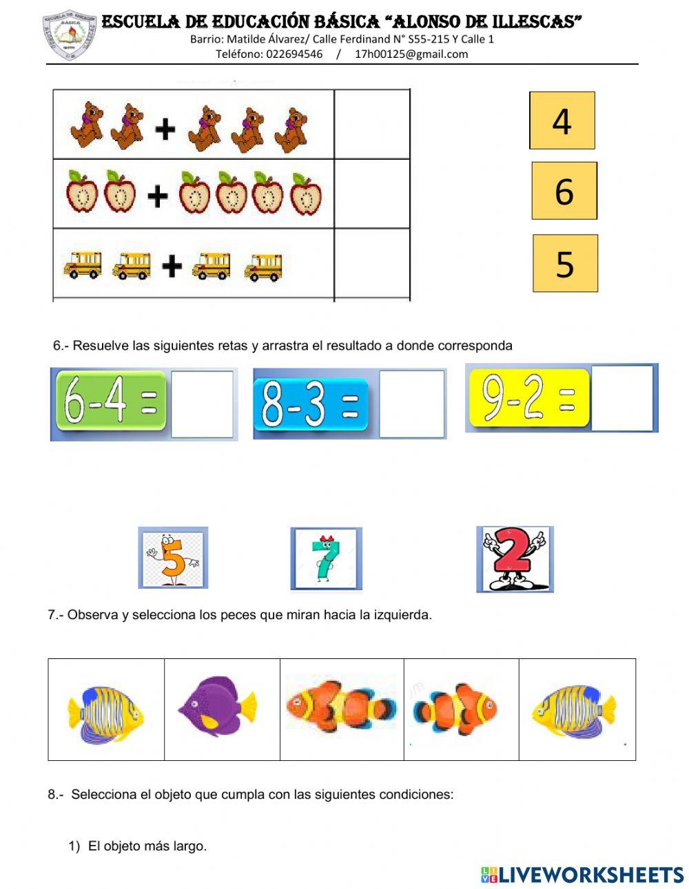 Evaluación matemáticas