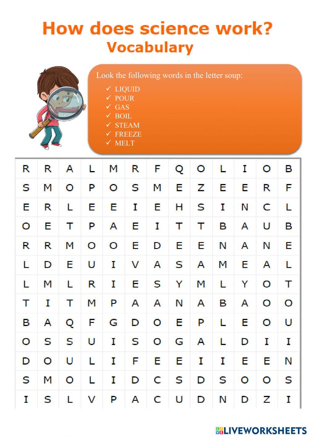 How does scice work (Vocabulary) Language class