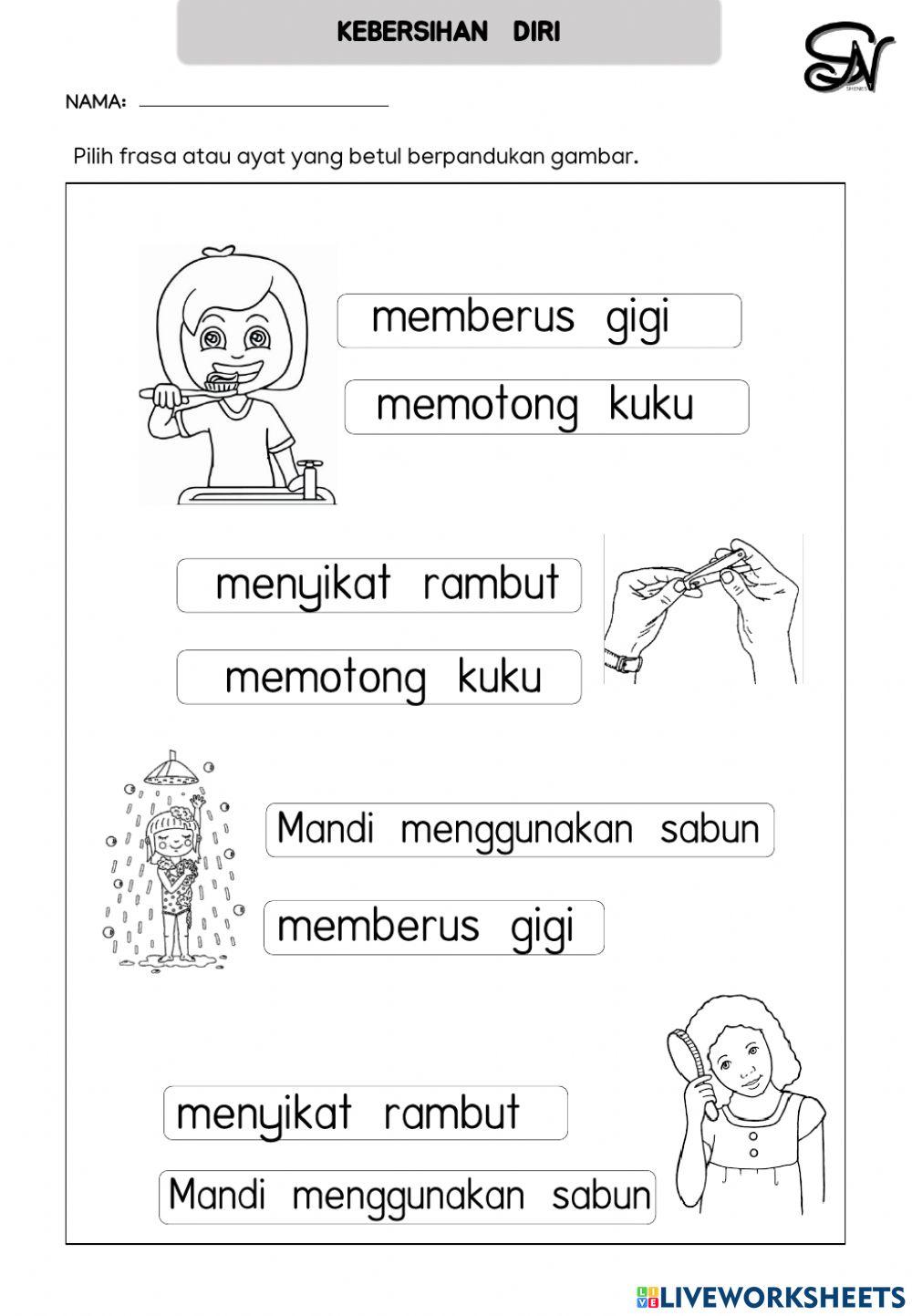 Kebersihan diri dan reproduktif Kebersihan diri dan reproduktif