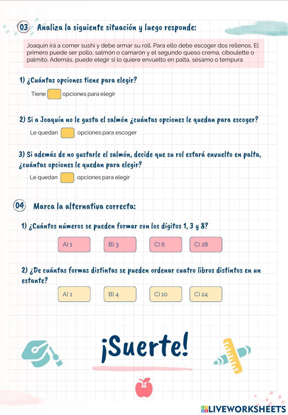 Actividad N°1 - Diagrama de árbol y principio multiplicativo