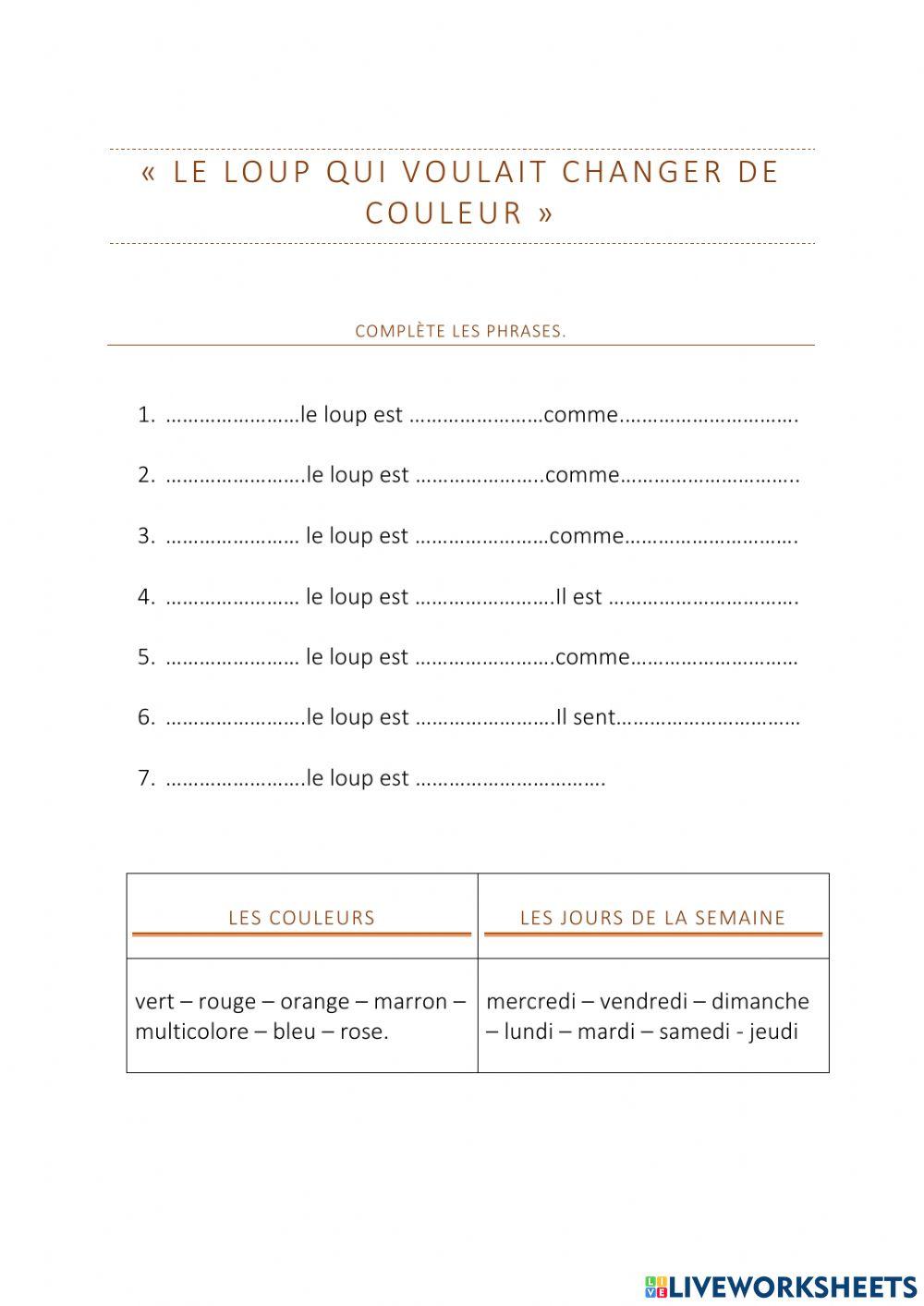 Le loup qui voulait changer de couleur