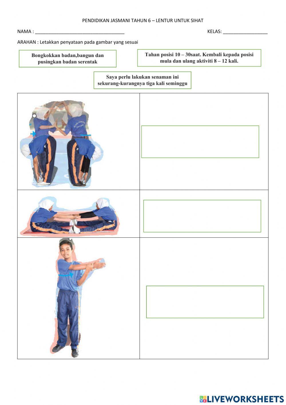 PJ TAHUN 6 - Lentur untuk sihat