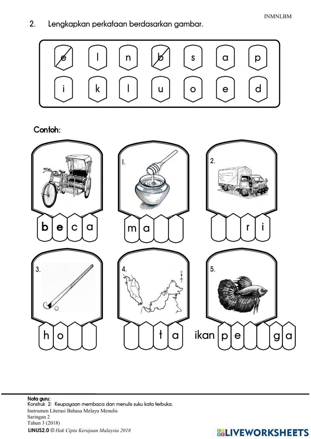 Instrumen Saringan Linus tahun 3 2018