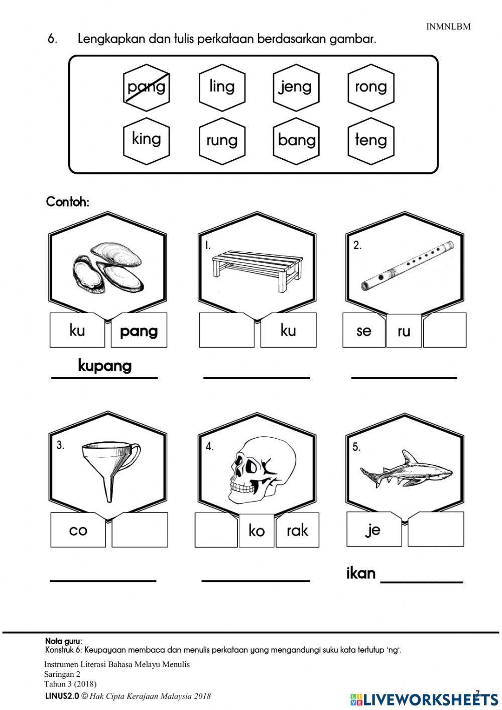 Instrumen Saringan Linus tahun 3 2018