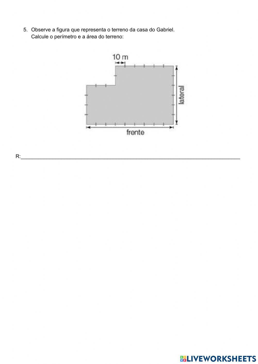 Revisão: área e perímetro