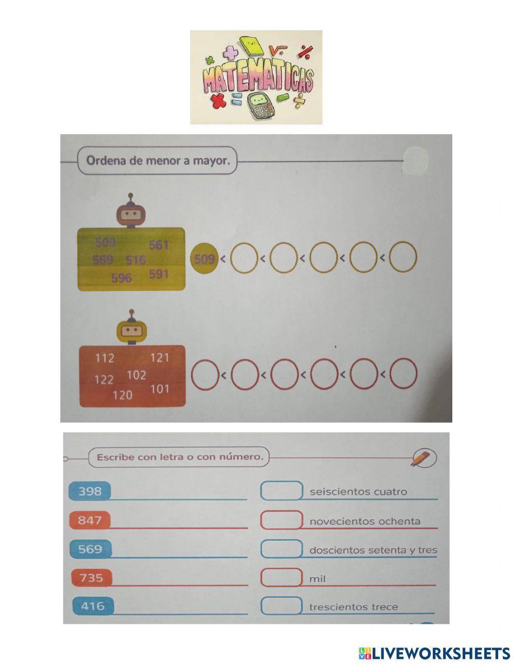 Números de 3 cifras