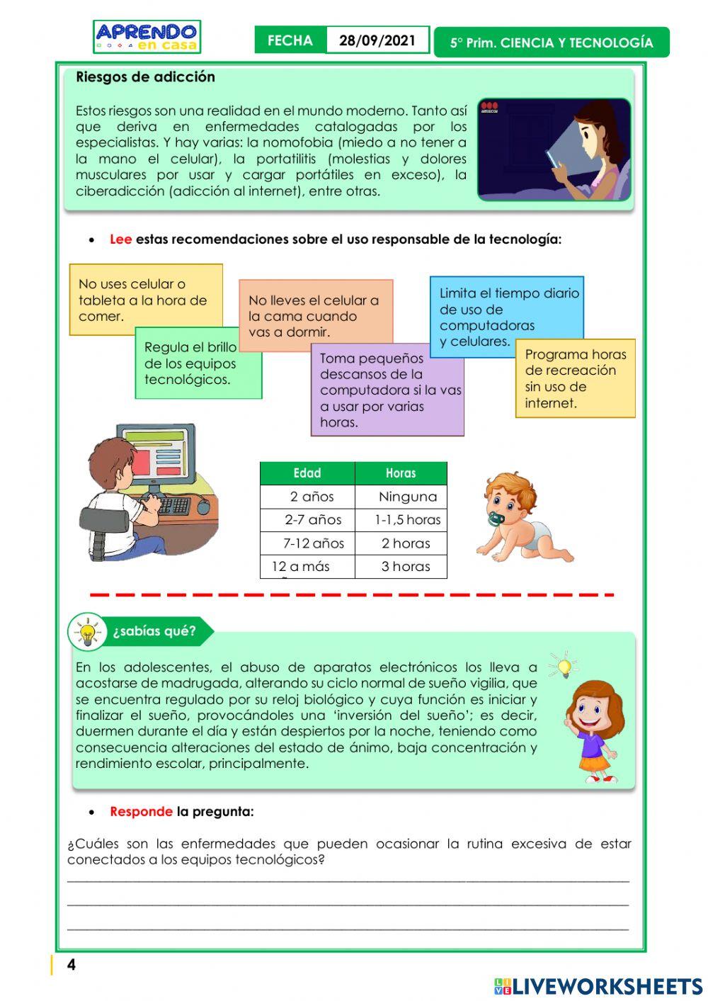 Influencia del uso de las tecnologías de la información y la  comunicación en nuestra salud.