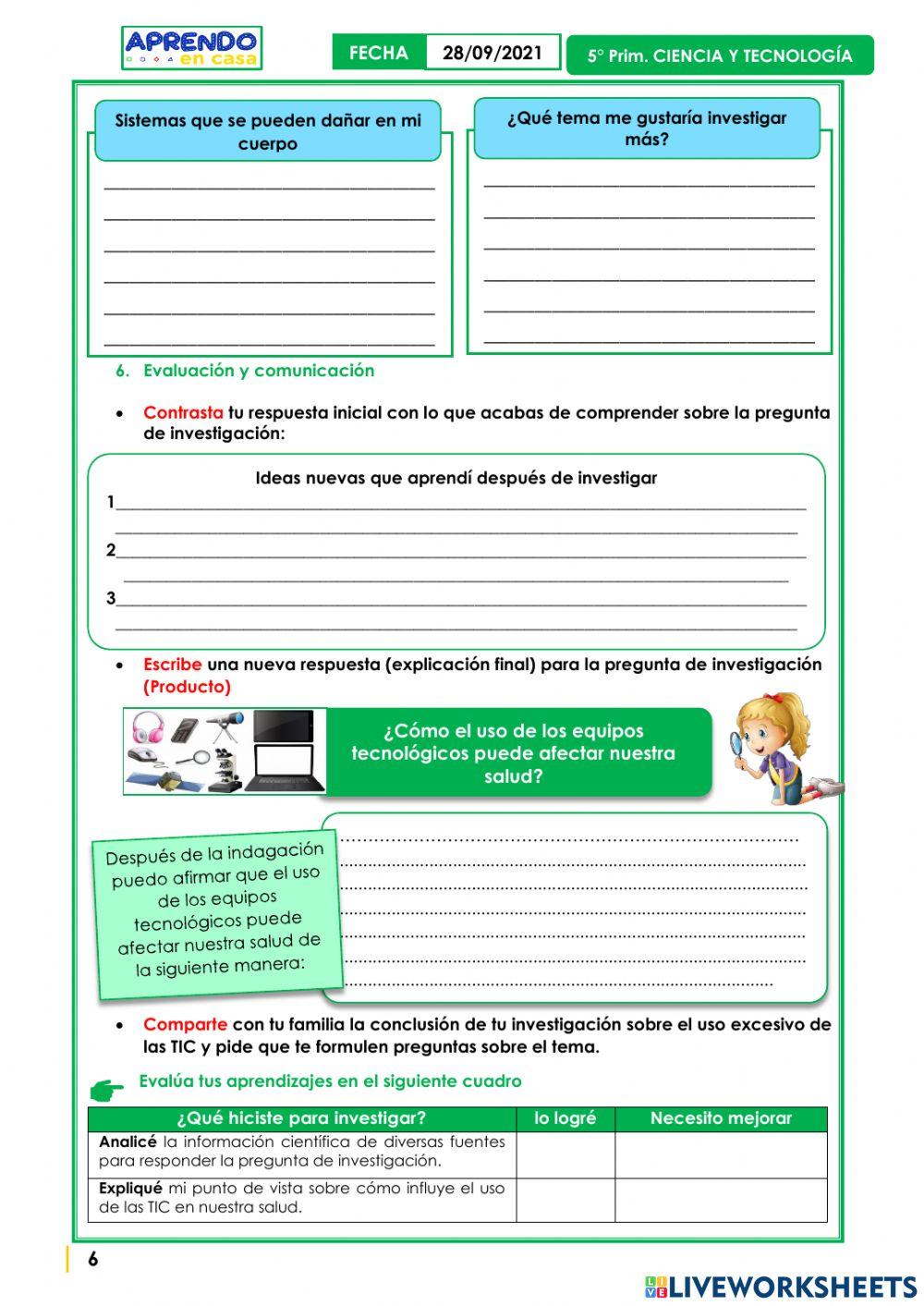 Influencia del uso de las tecnologías de la información y la  comunicación en nuestra salud.