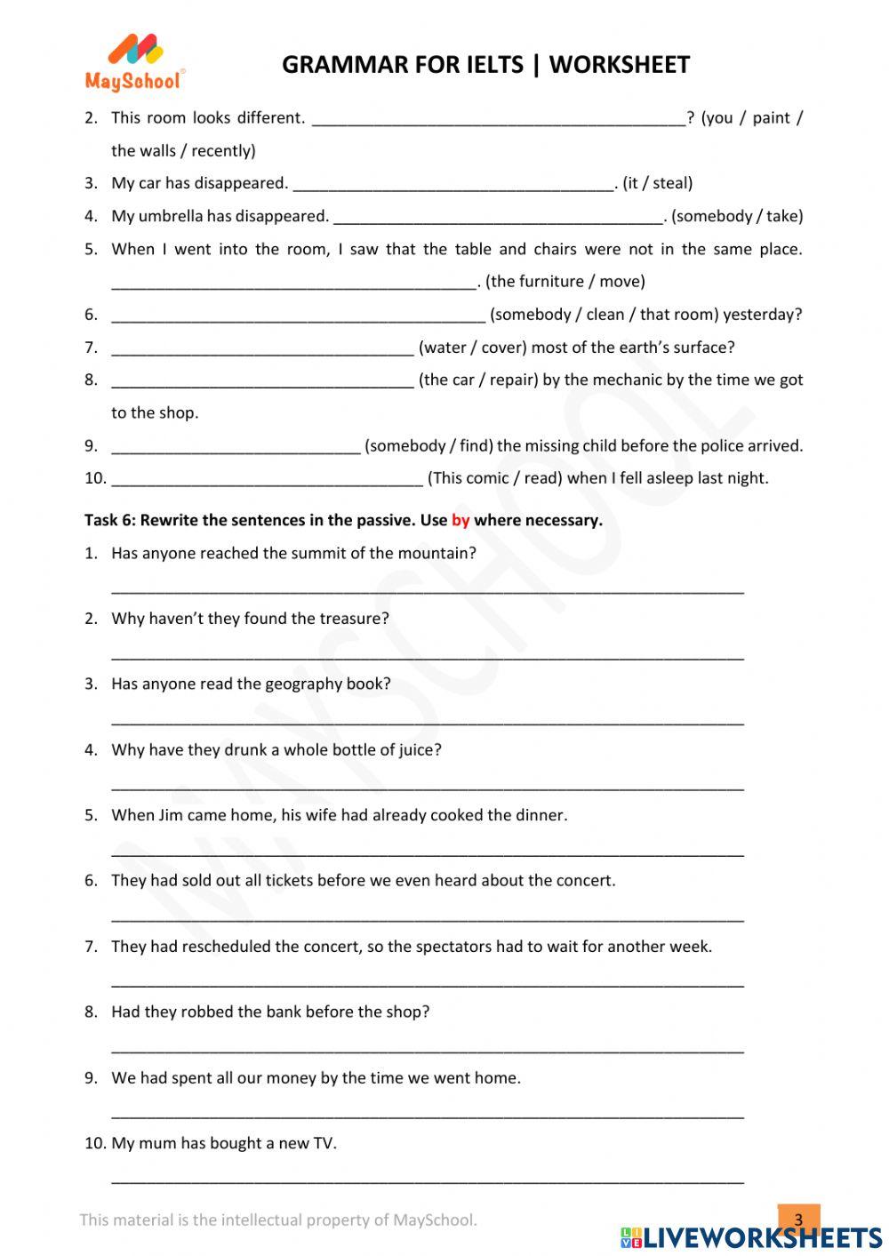 GI - M4L3 - Passive Voice - Present perfect & Past perfect