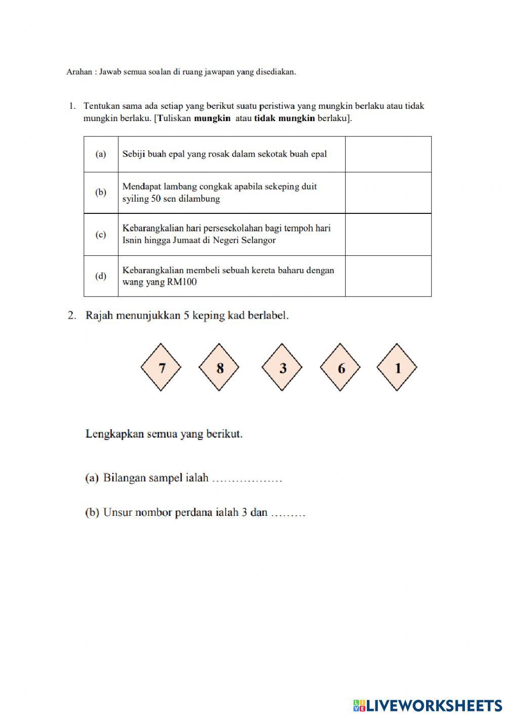 Ruang Sampel Ruang Sampel