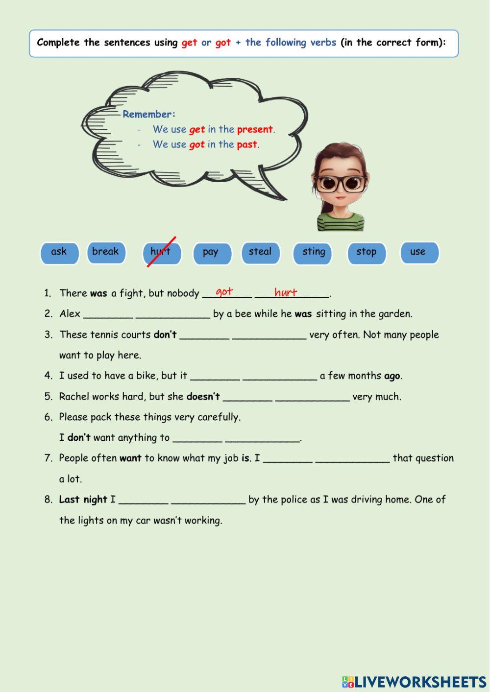 M3 Passive Voice (5) being, get ot got