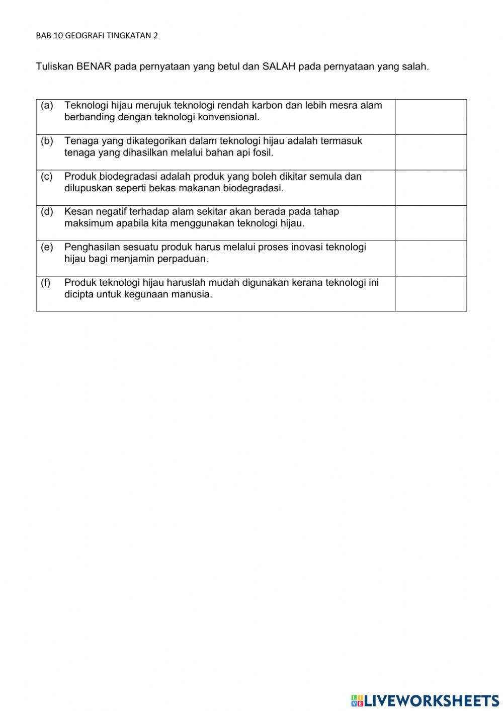 Bab 10 Teknologi Hijau