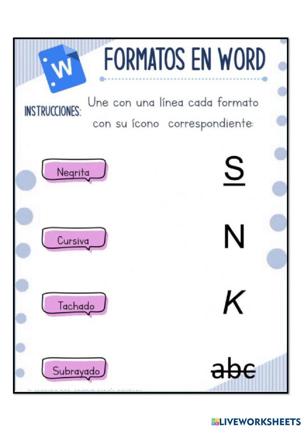 Opciones de formato de texto en Word