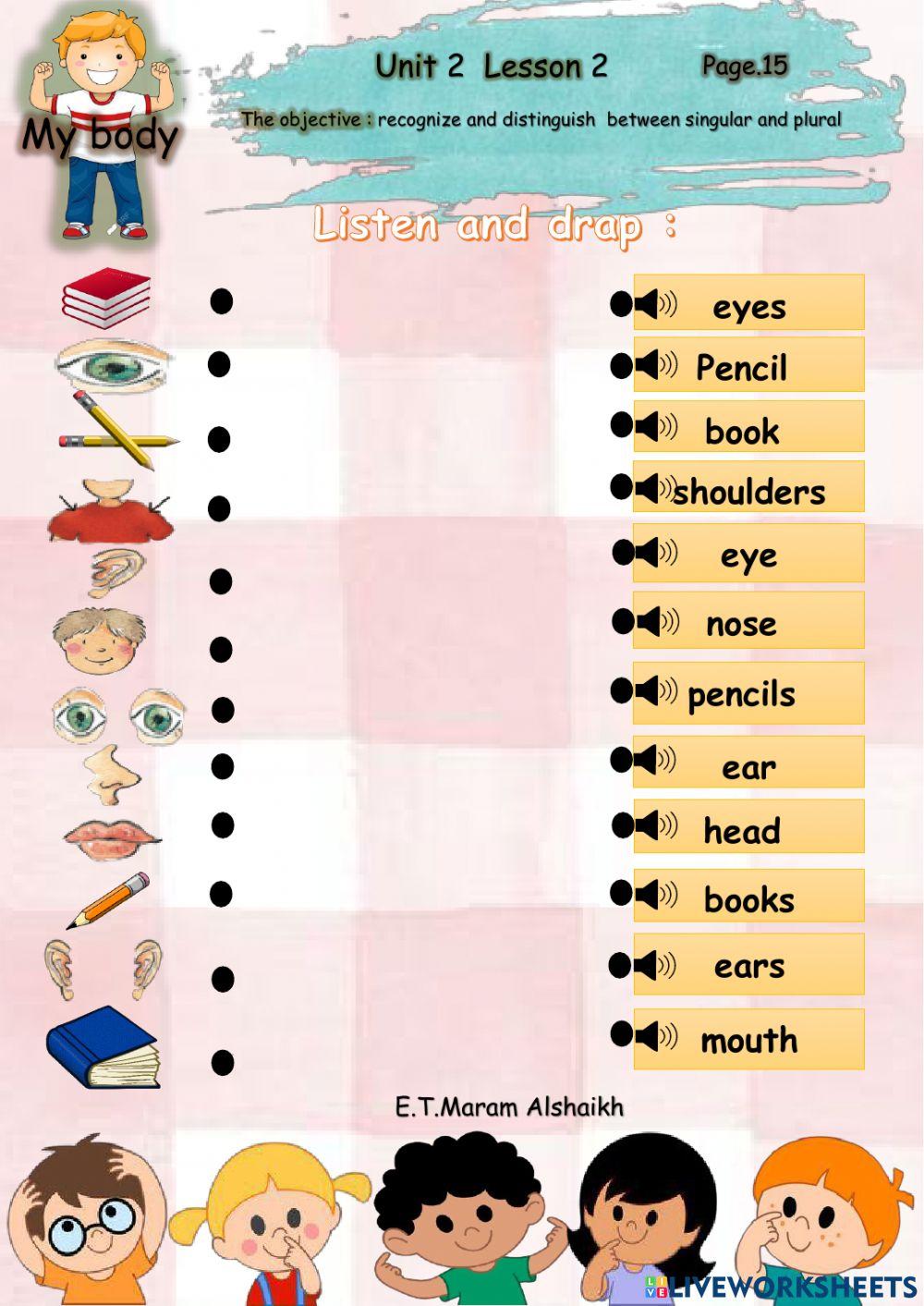 My body - singular and plural