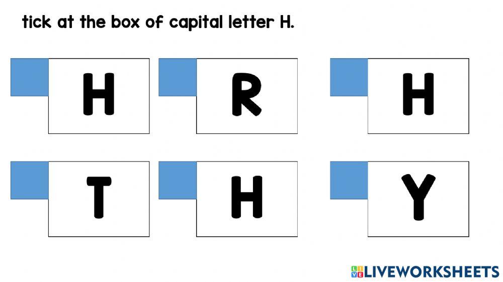 Writing capital letter g & h