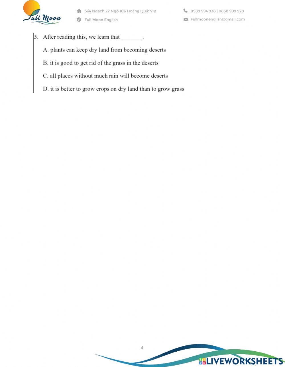 Chuyên đề 4- Kỹ năng đọc hiểu