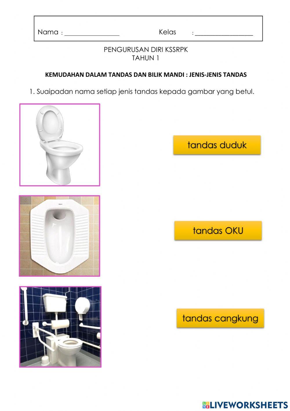 Bilik Segar Diri : Jenis-jenis Tandas