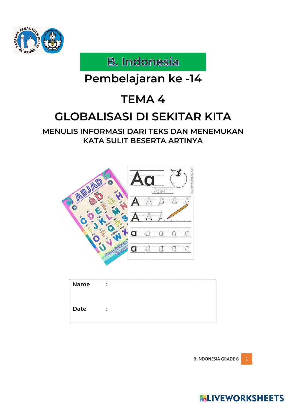 Tema 4 . Globalisasi