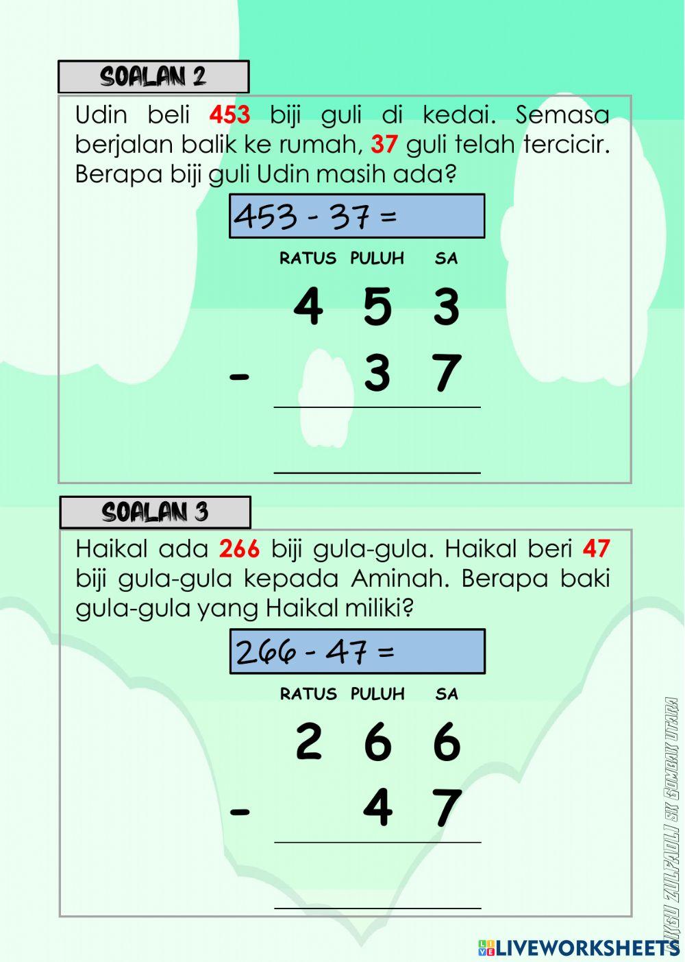 Operasi tolak lingkungan 1000 (PENYELESAIAN MASALAH)