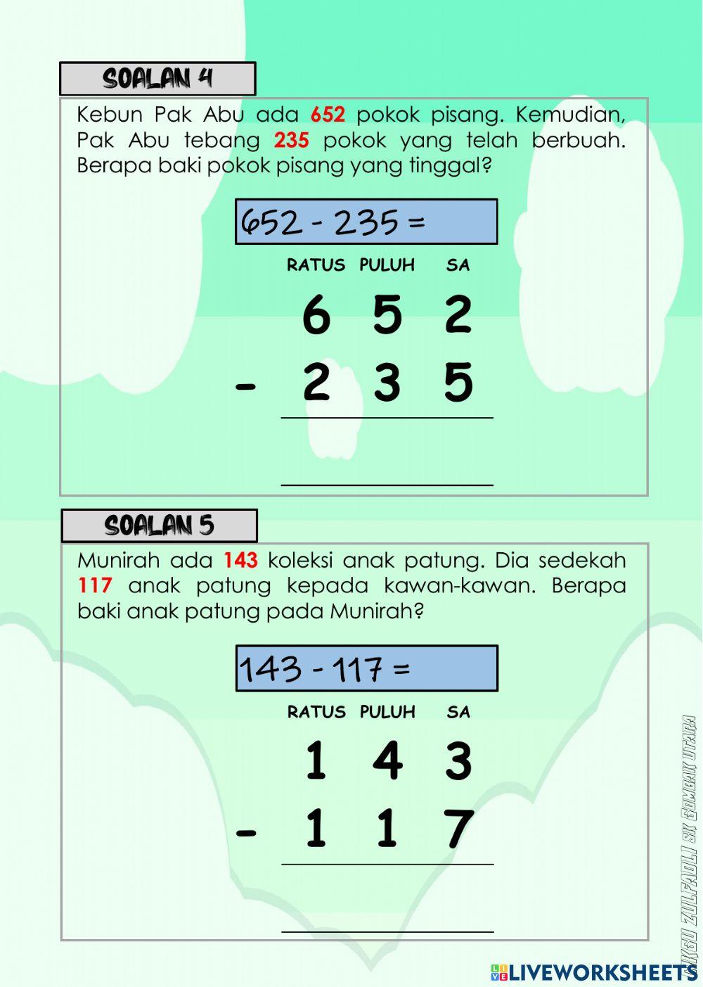 Operasi tolak lingkungan 1000 (PENYELESAIAN MASALAH)