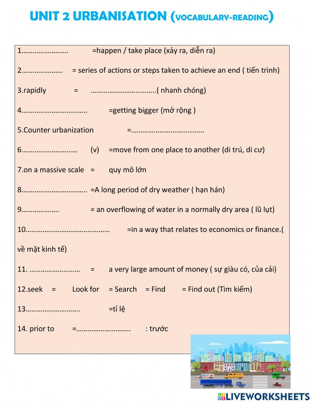 G12 unit 2 READING -VOCABULAY