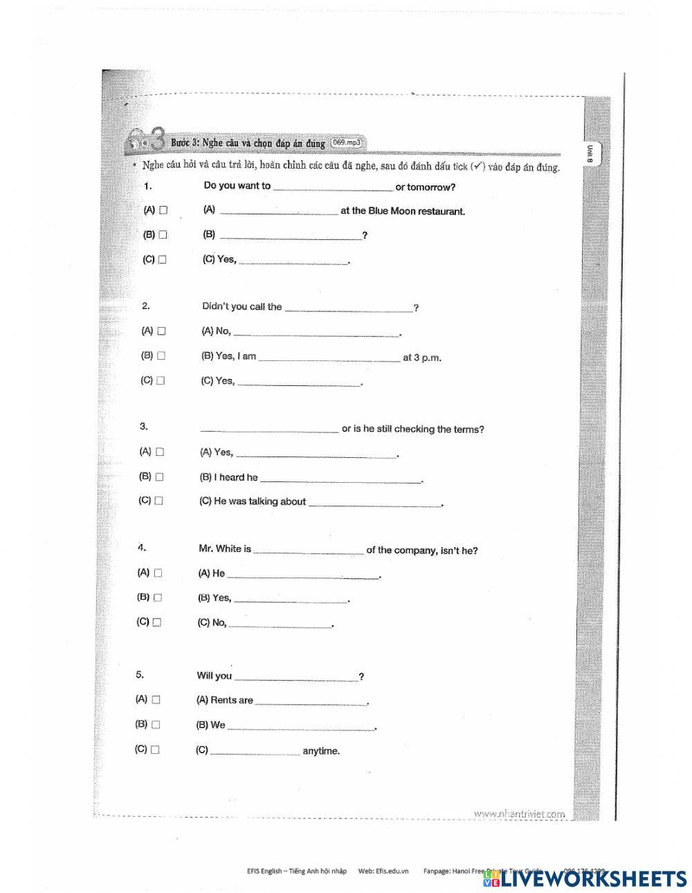Listening TOEIC 2 lesson 10