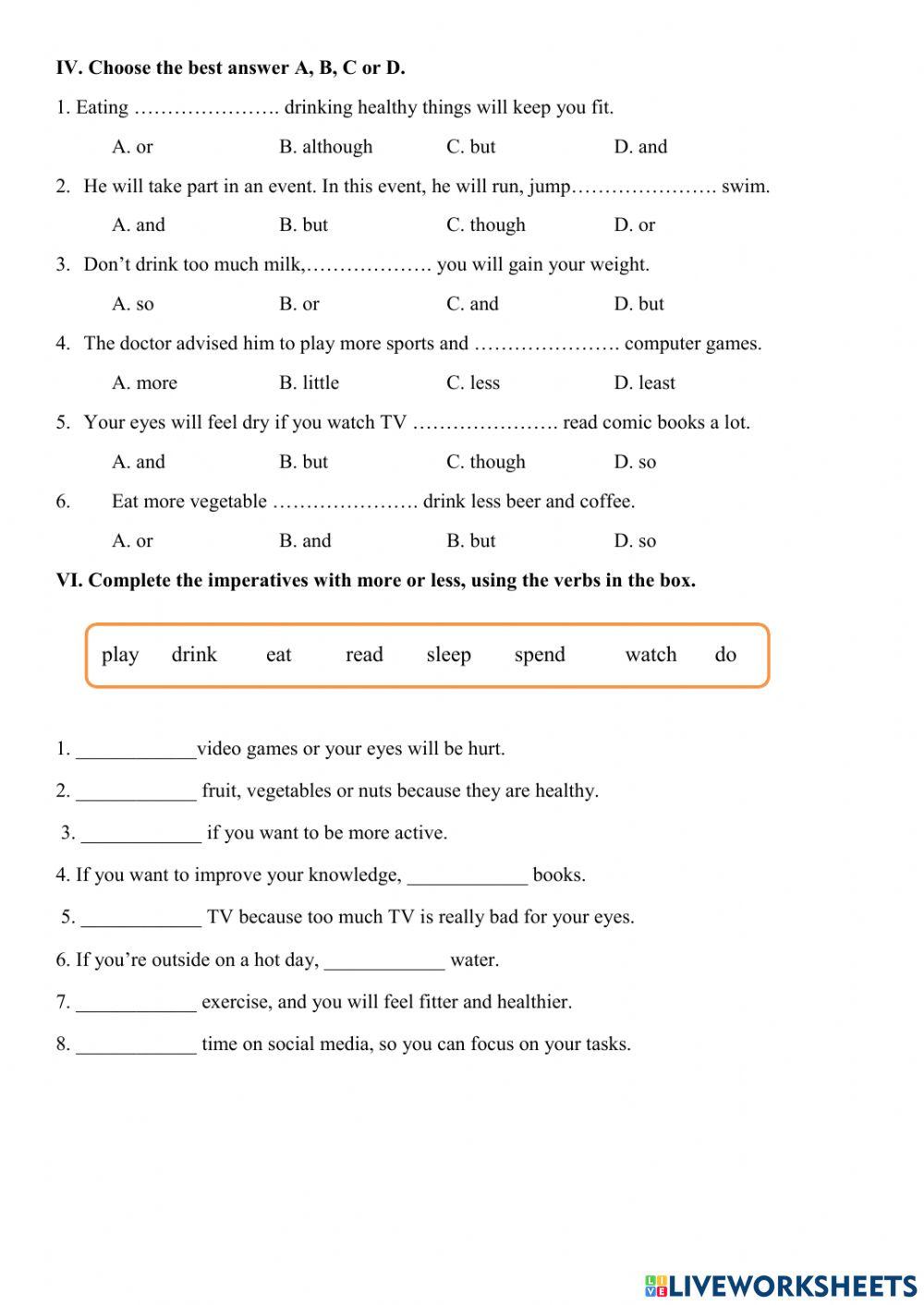 E7 Further Practice Unit 2.2