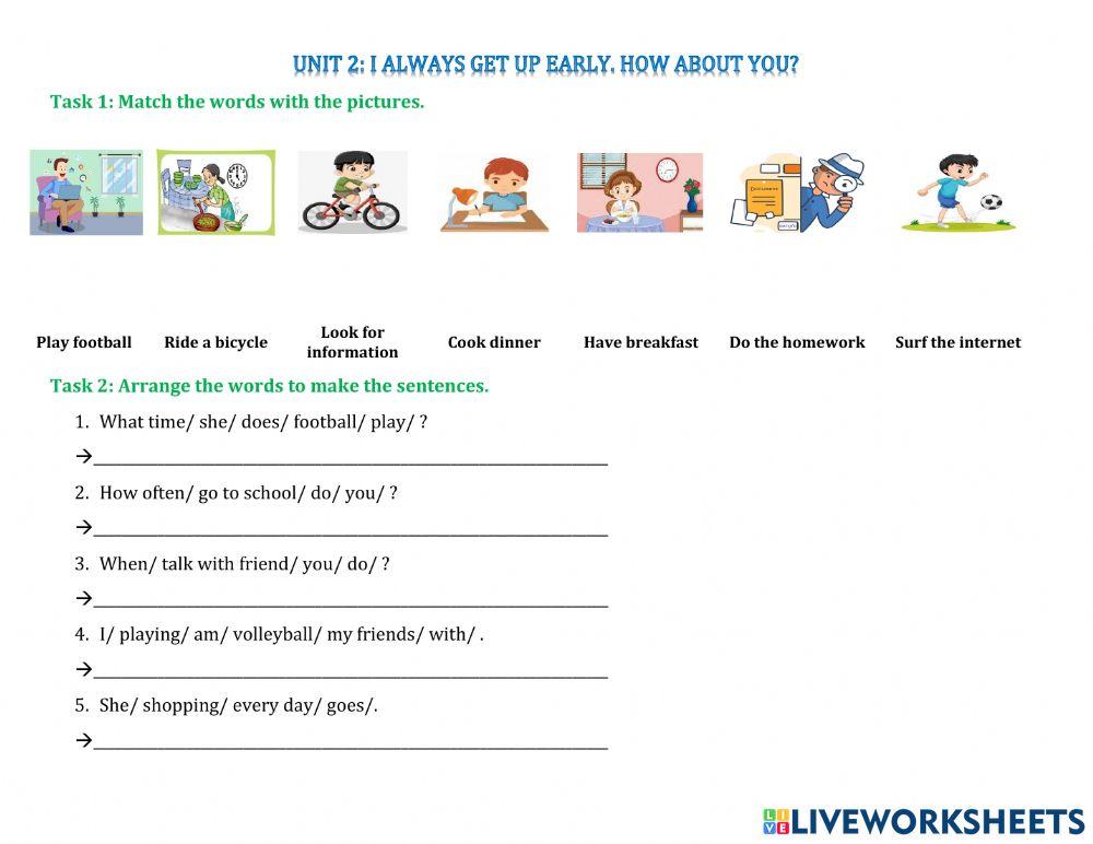 I always get up early. How about you?