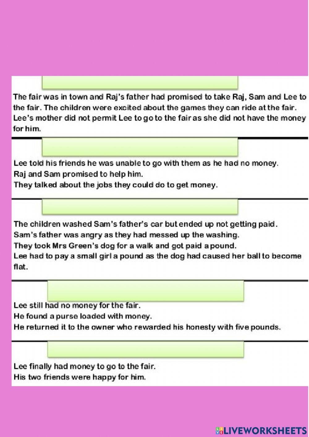 Form 1 short story - Fair's Fair