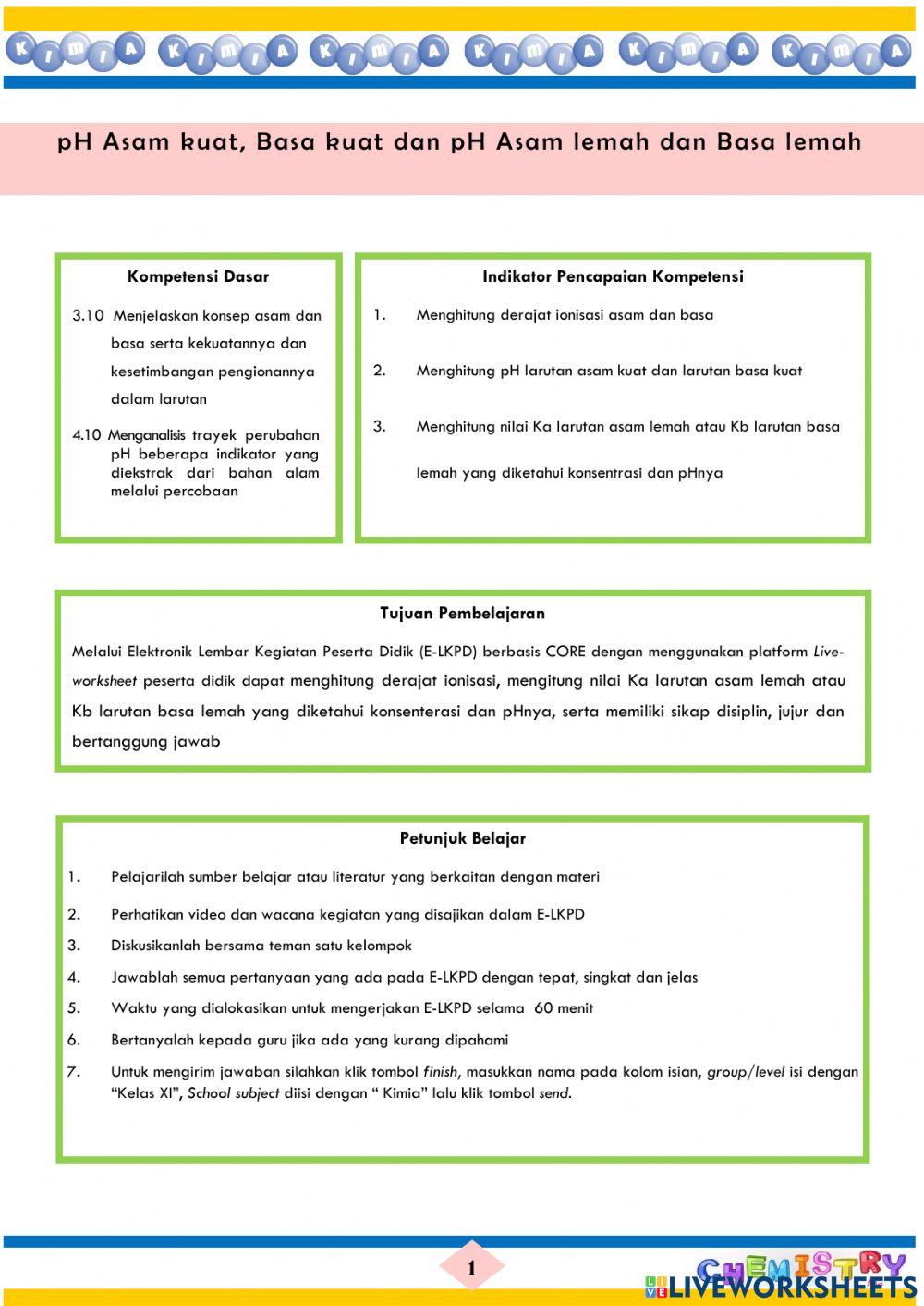 LKPD 3 Kekuatan Asam Basa