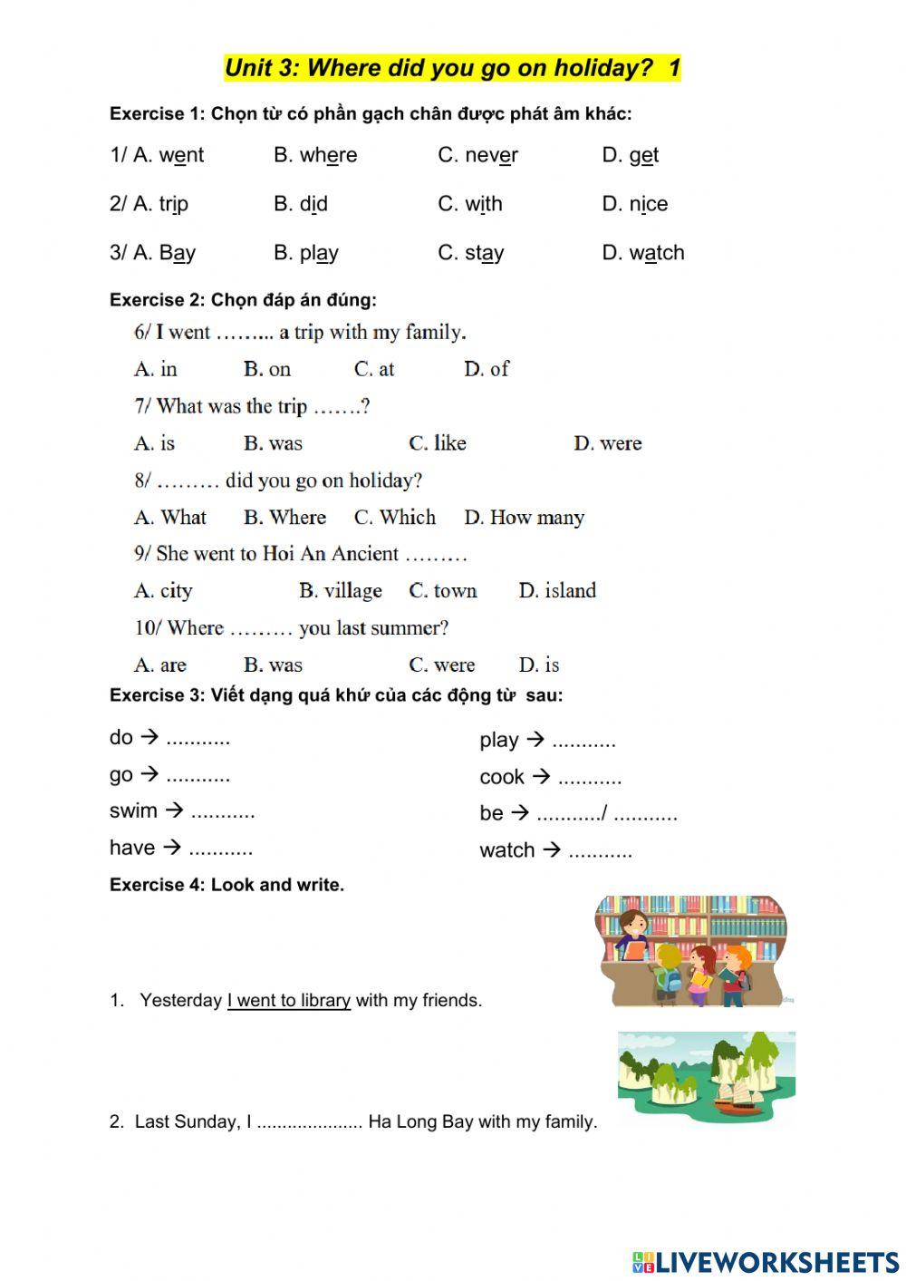 Where did you go on holiday