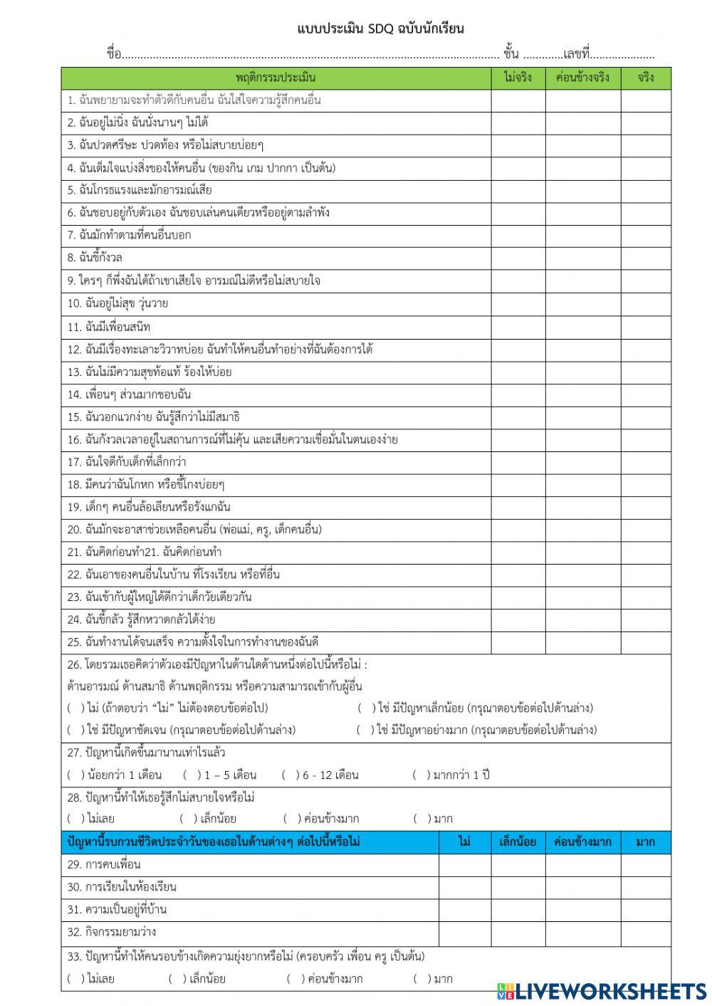 ประเมินsdq
