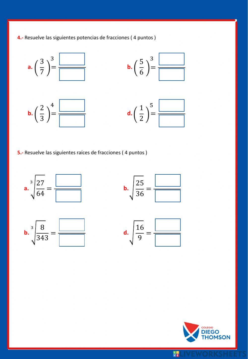 Examen 6to Aritmética Sept