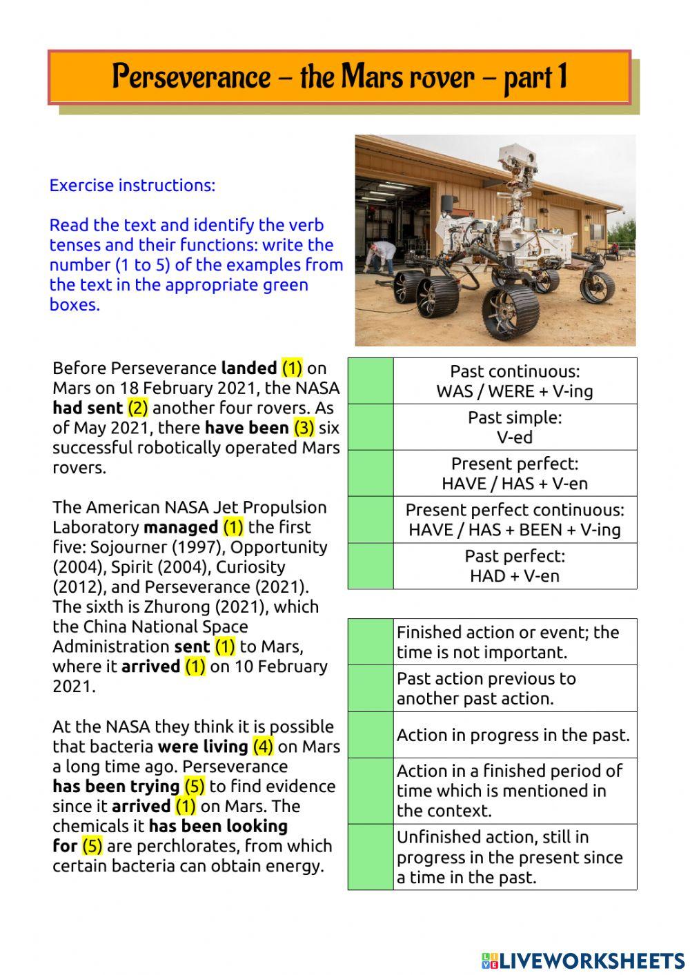 Perseverance - the Mars rover - 1