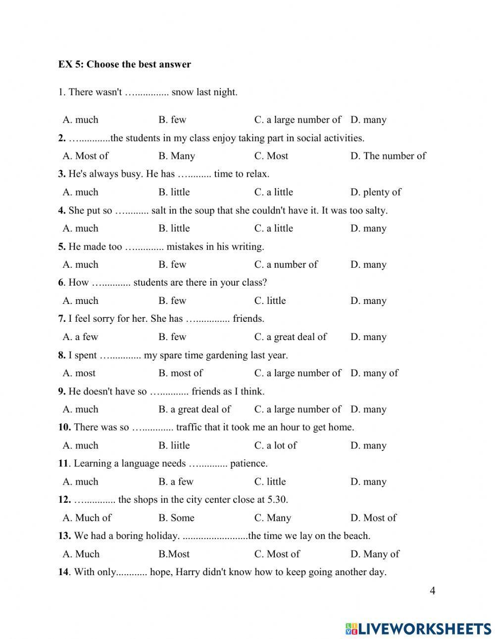 Cardinal - Ordinal Numbers & Quantifiers