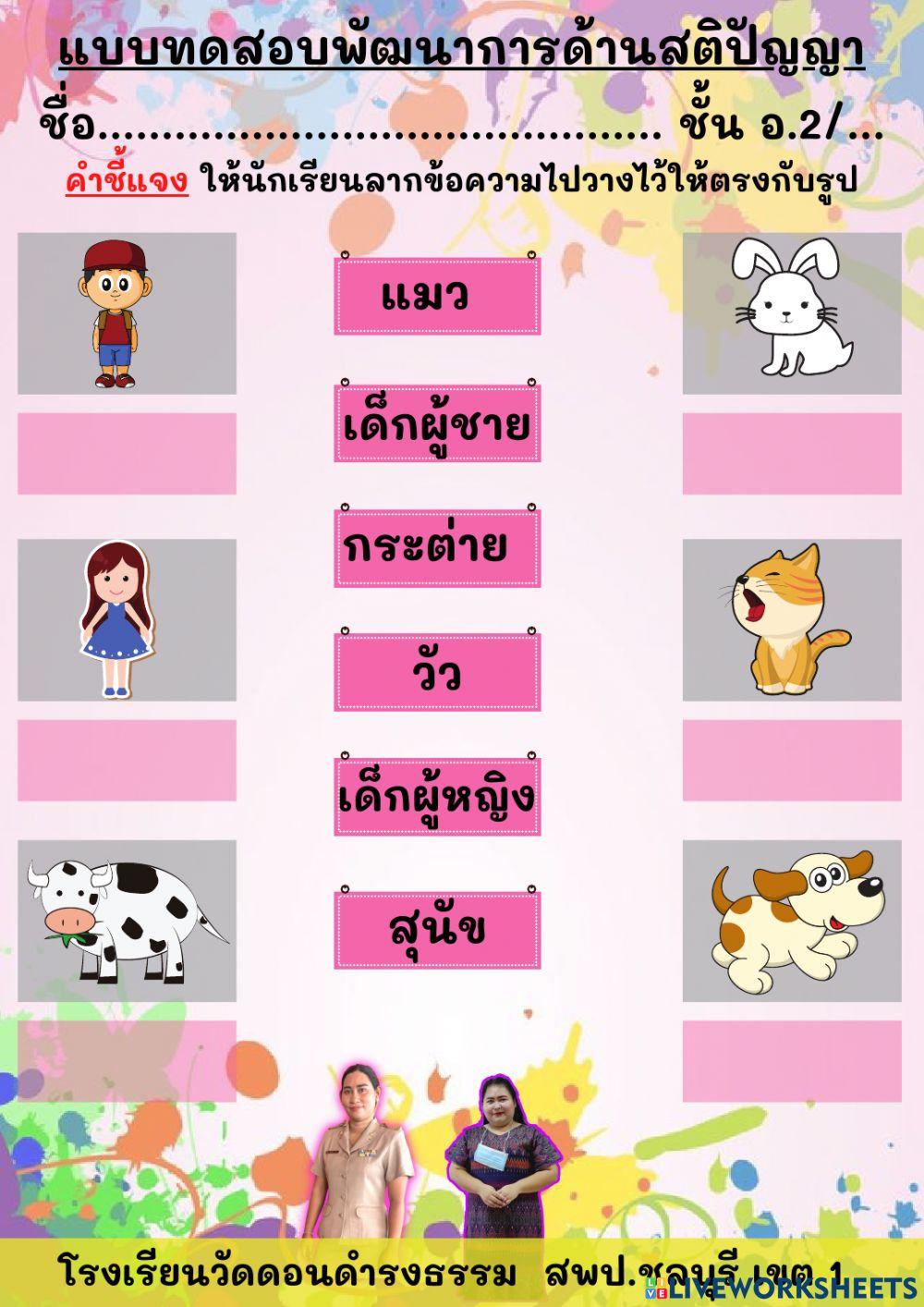 แบบทดสอบพัฒนาการ อนุบาล2