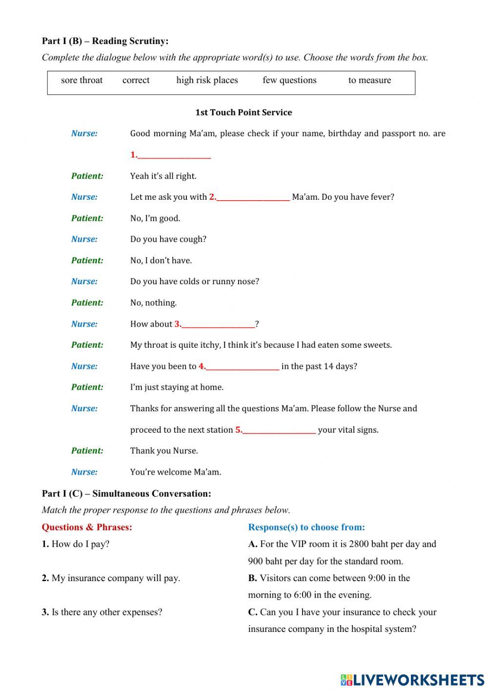 Medical Examination (ESL)