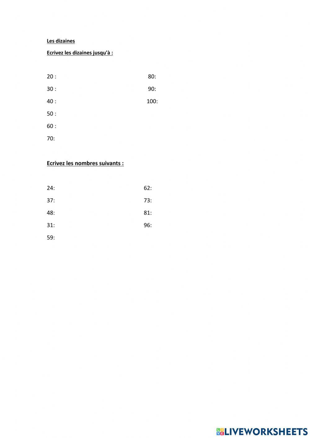 Les dizaines