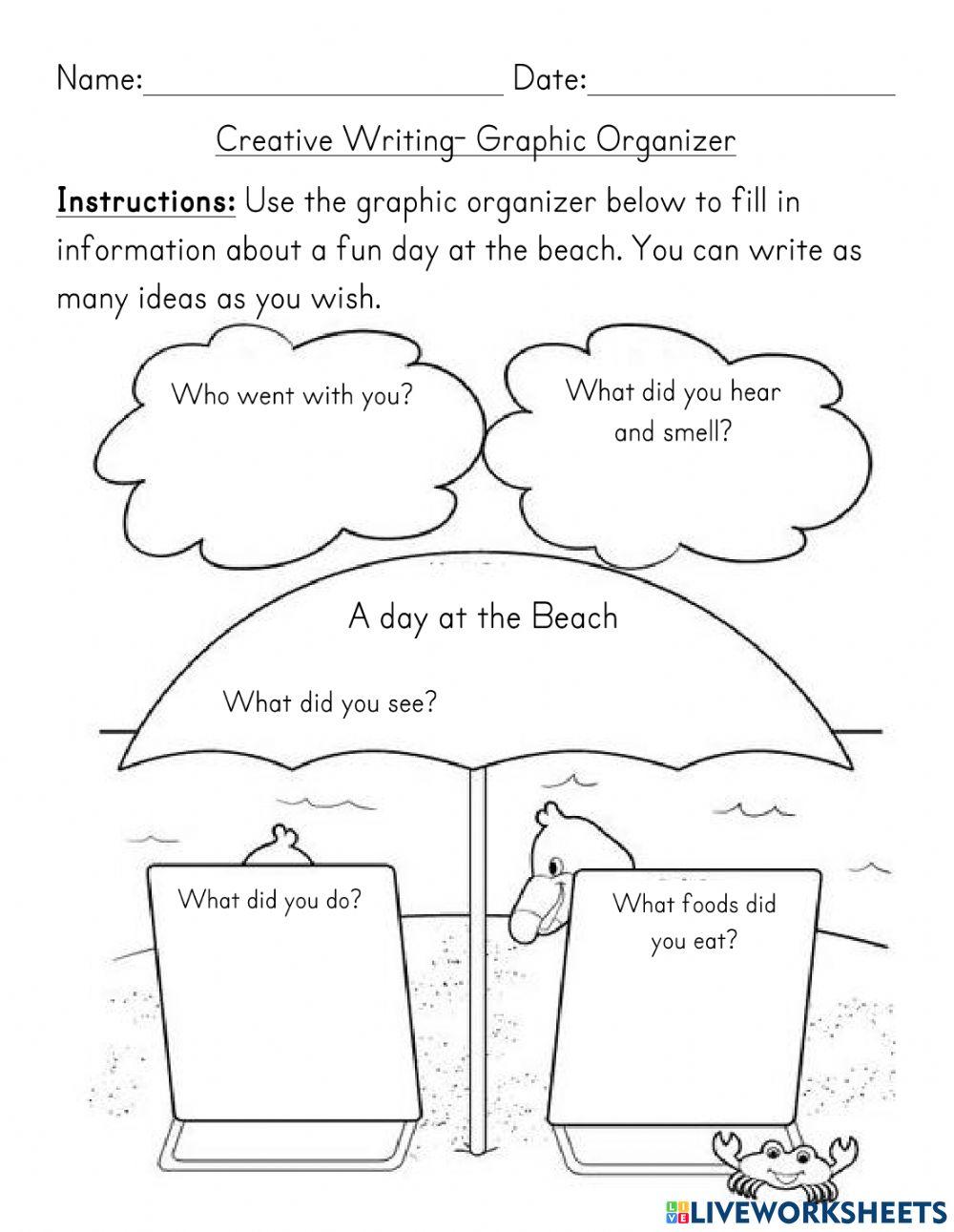 A Day At The Beach- Graphic Organizer