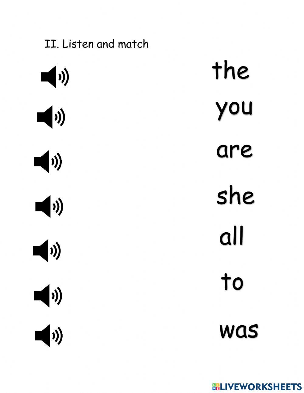 Jolly Phonics Tricky Words Group 1