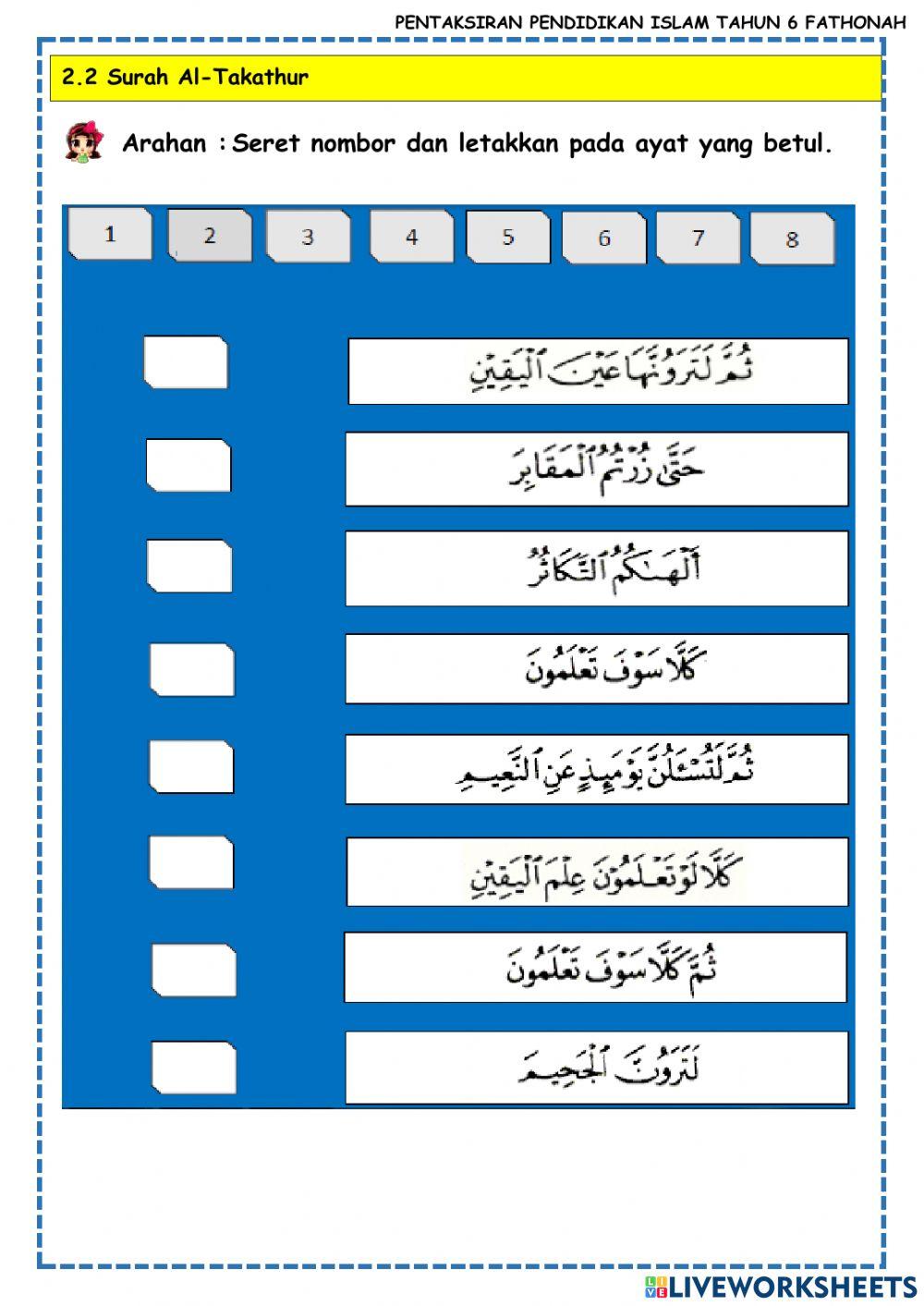 Pentaksiran bilik darjah pendidikan islam tahun 6