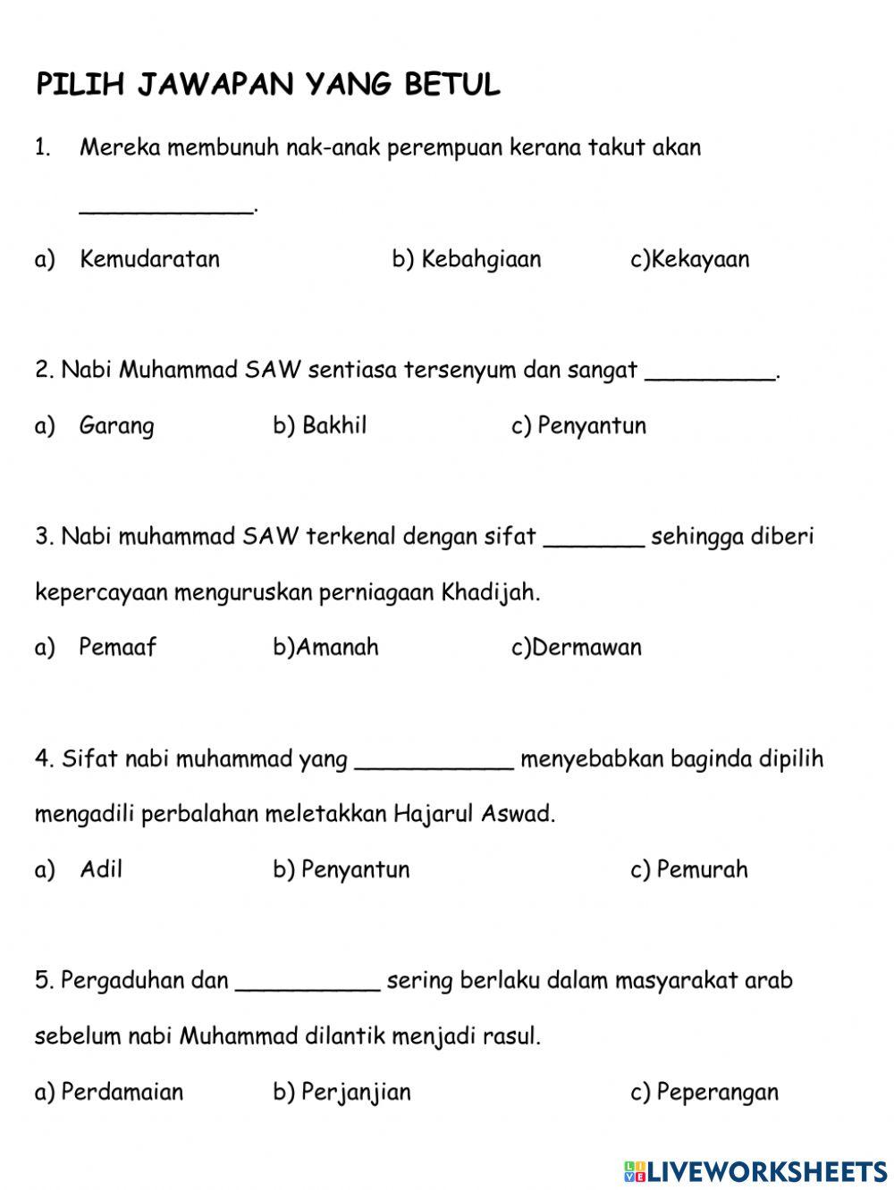 Nabi muhammad dan masyarakat arab