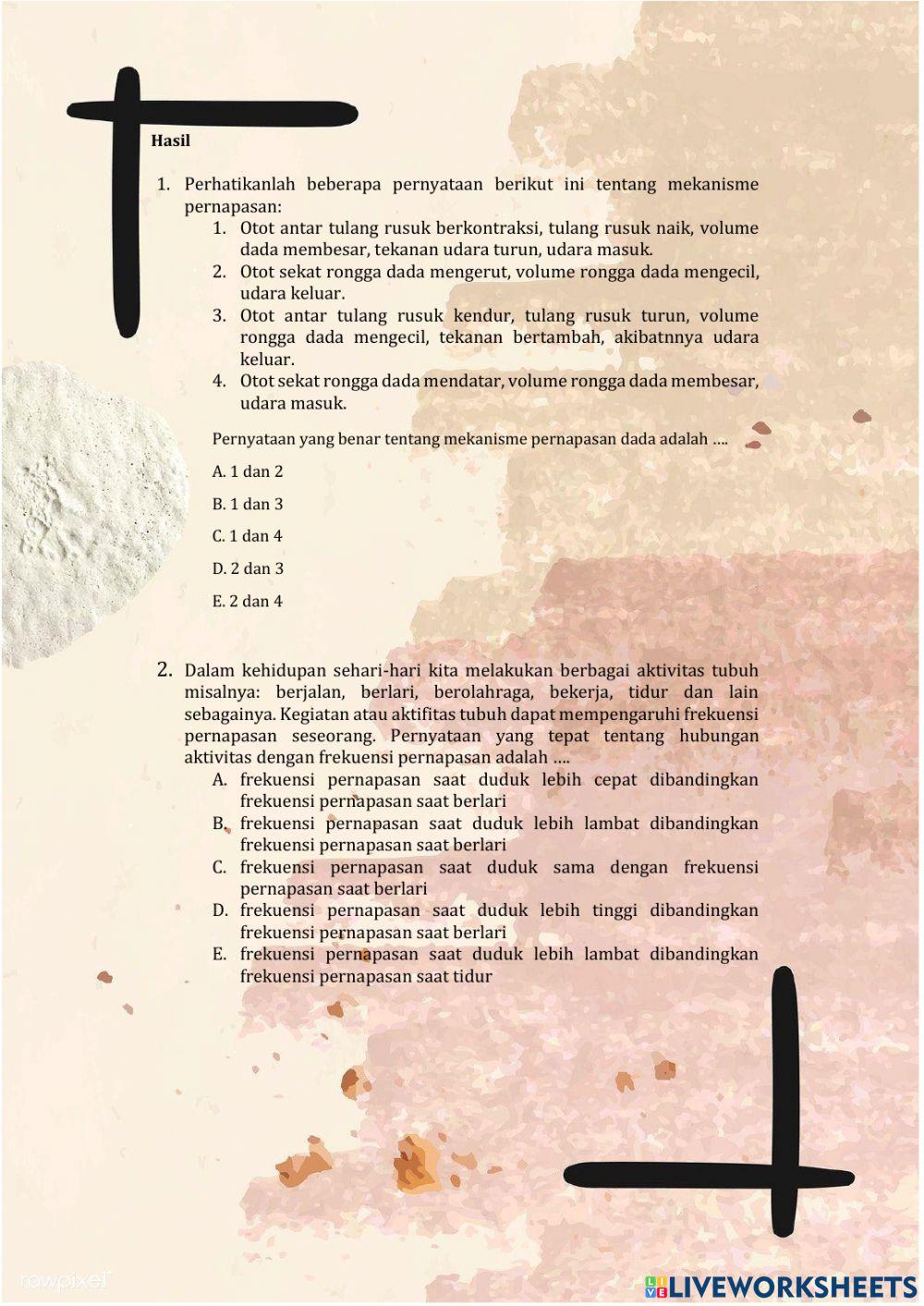 Mekanisme Pernapasan Manusia