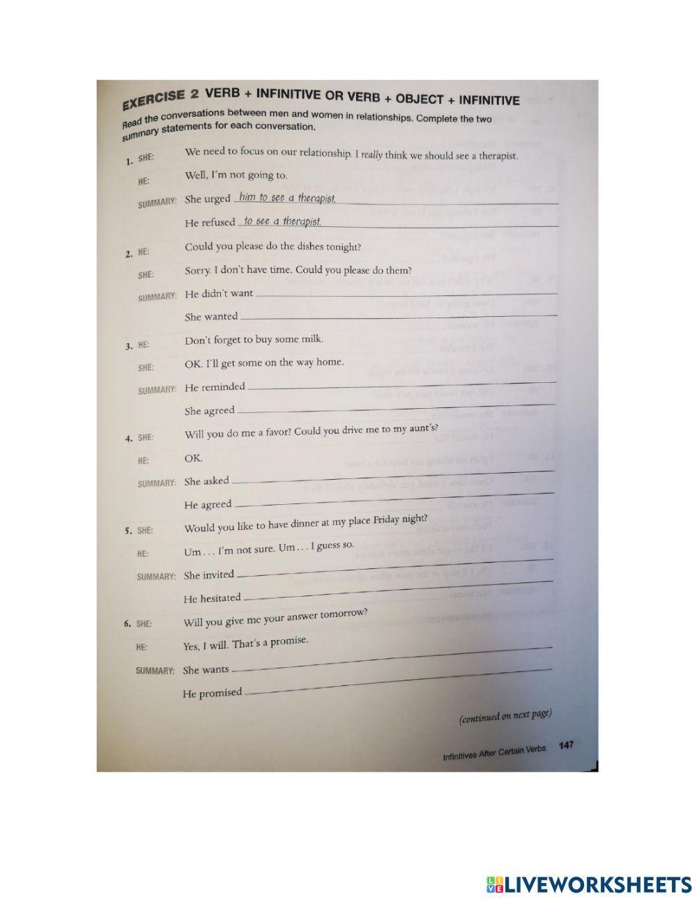 Gerunds and inifinitives