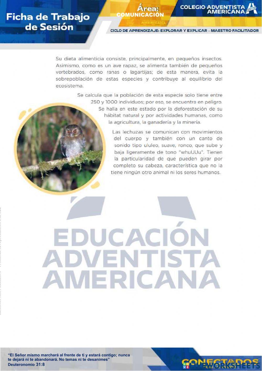 Lectura de animales amenazados