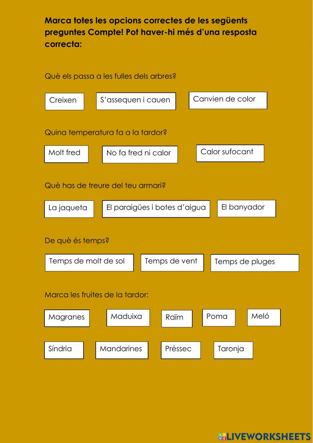 Comprensió lectora tardor