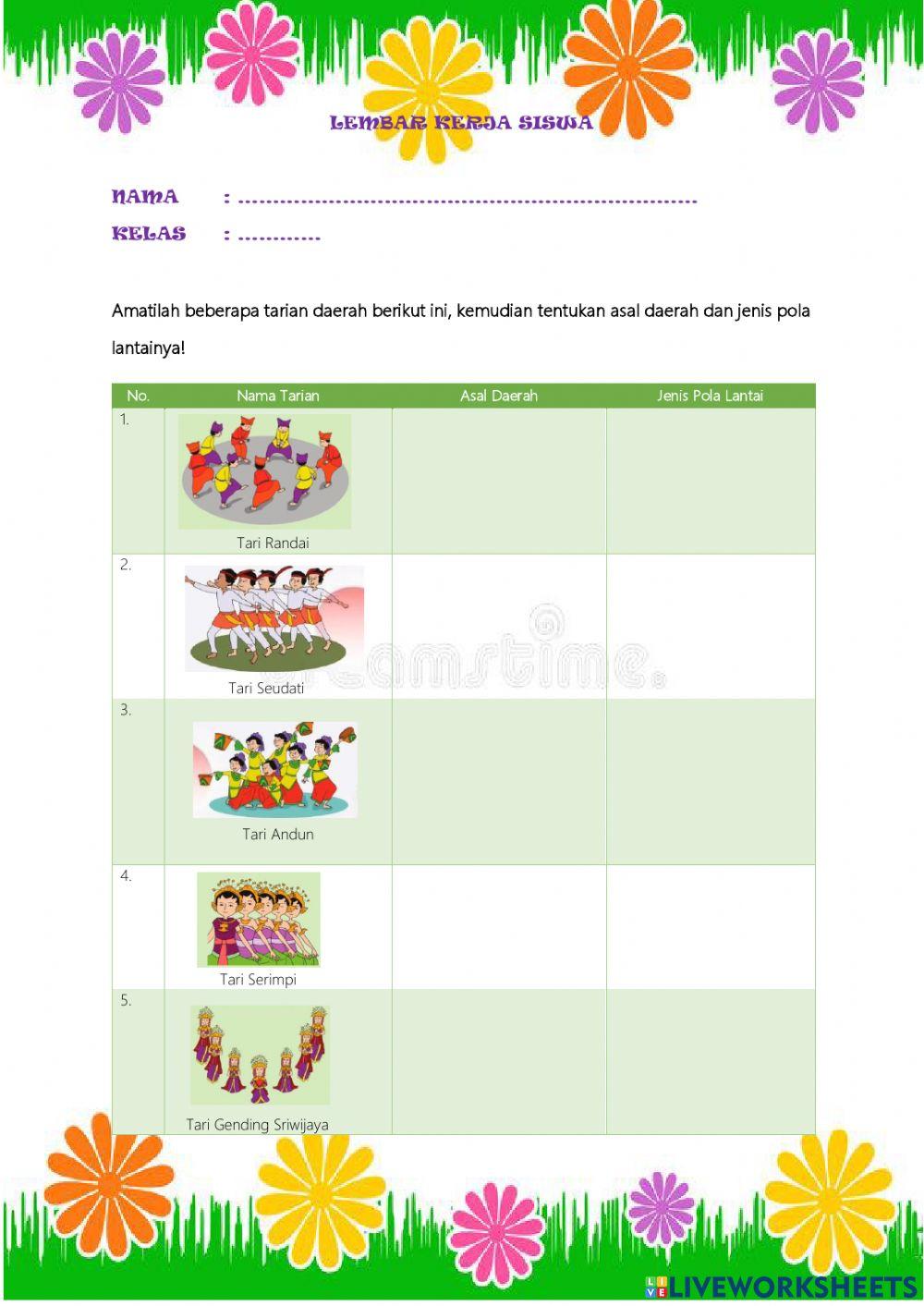 Pola Lantai Tari Daerah