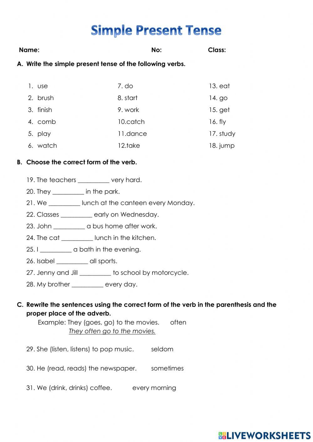 Simple Present Tense